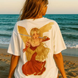 angel of dawn oversize t shirt