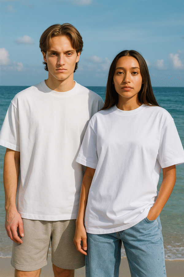 basic white oversize t shirt